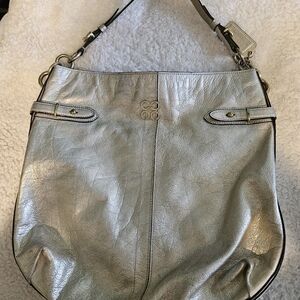 Soft Gold Leather Hobo Bag by Coach